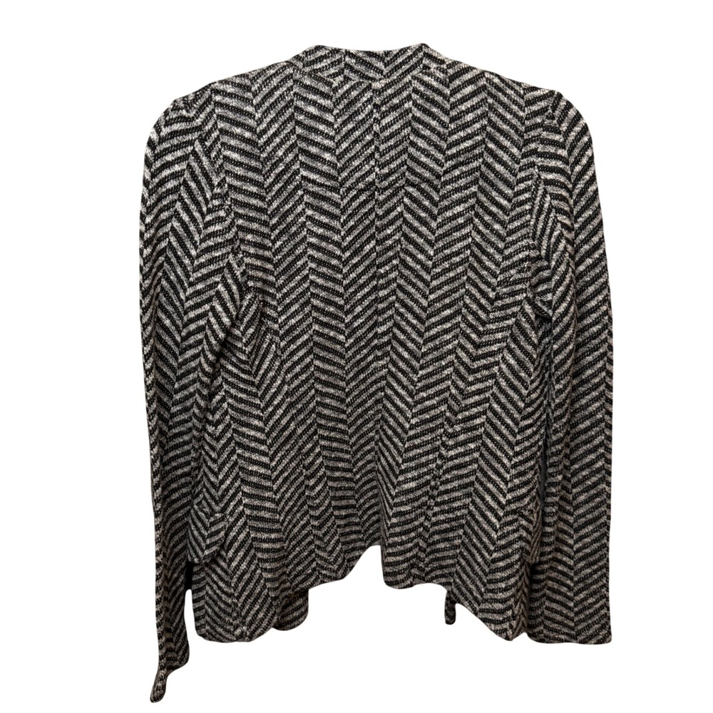 Anthropologie Dolan Cardigan Black White Chevron Herringbone Dark Academia XS - Picture 2 of 8